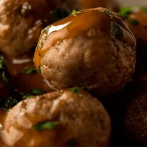 Meatballs with Soft Cheese Puree